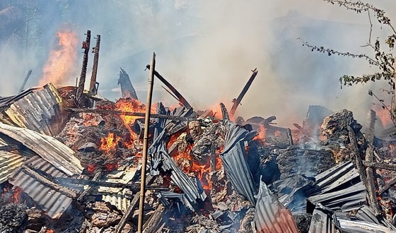 কাউখালীতে ভয়াবহ অগ্নিকাণ্ডে দুইটি ঘর পুড়ে ছাই