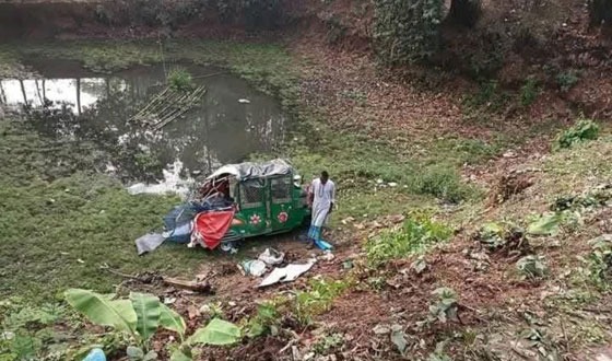 কাপাসিয়া-টোক সড়কে অটোরিকশা খাদে পড়ে নিহত ১