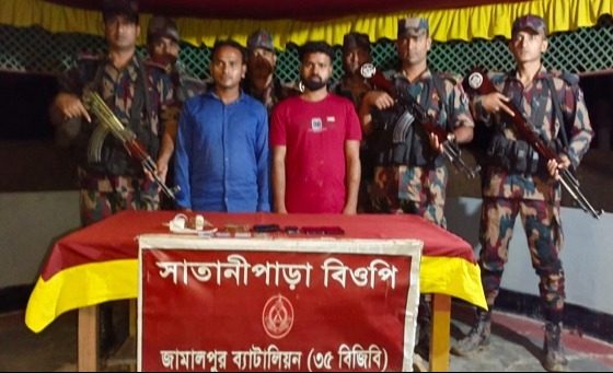 বকশীগঞ্জের সীমান্তপথে ভারতে অনুপ্রবেশকালে আটক ২
