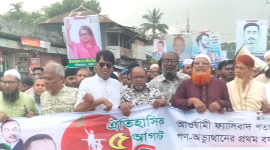 জুলাই গণ-অভ্যুত্থানে হাসিনা পলায়ন দিবসে বিএনপি'র মিছিল