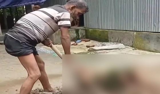 অসুস্থ স্ত্রীকে জীবিত মাটি চাপা দেওয়ার চেষ্টার অভিযোগ