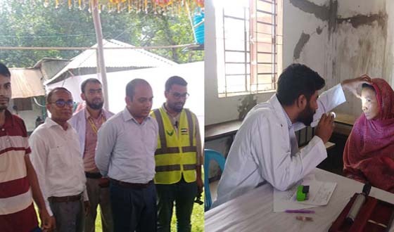 পার্বতীপুরে বিনামূল্যে ১৩৬ জনের চোখের চিকিৎসা ও ছানি অপারেশন