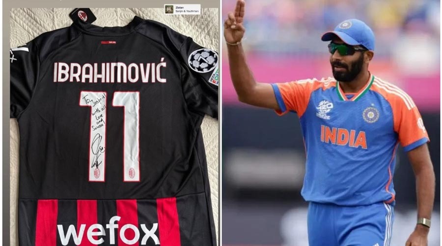 ইব্রাহিমোভিচের সই করা জার্সি পেয়ে আবেগে ভাসলেন বুমরাহ