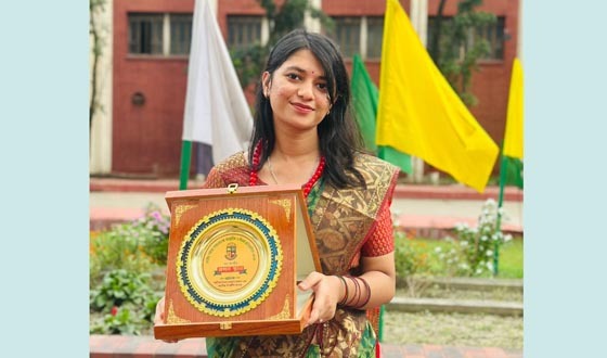 জাতীয় পর্যায় সংগীত প্রতিযোগিতায় ১ম স্থান অর্জন লক্ষ্ণীছড়ির অর্ণিতার