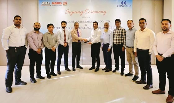 কনকর্ড এন্টারটেইনমেন্ট ও আবুল খায়ের কনডেন্সড মিল্ক অ্যান্ড বেভারেজ লিমিটেডের মধ্যে সমঝোতা চুক্তি স্বাক্ষর