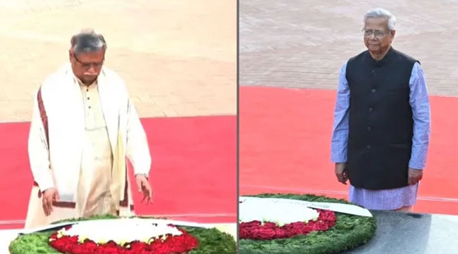 বুদ্ধিজীবী স্মৃতিসৌধে রাষ্ট্রপতি ও প্রধান উপদেষ্টার শ্রদ্ধা নিবেদন