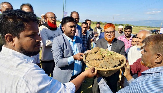 সুনামগঞ্জে হাওর ফসল রক্ষা বাঁধের লোক দেখানো উদ্বোধন