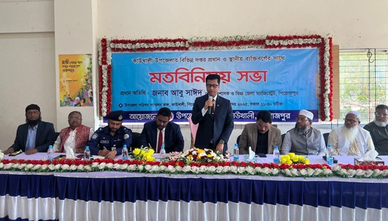 কাউখালীতে জেলা প্রশাসকের সাথে সভা