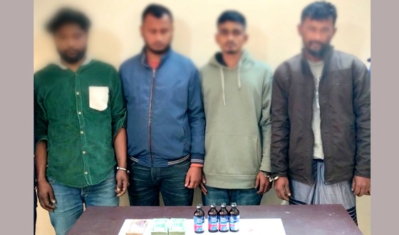 হোমনায় যৌথ বাহিনীর অভিযানে মাদকসহ চারজন আটক