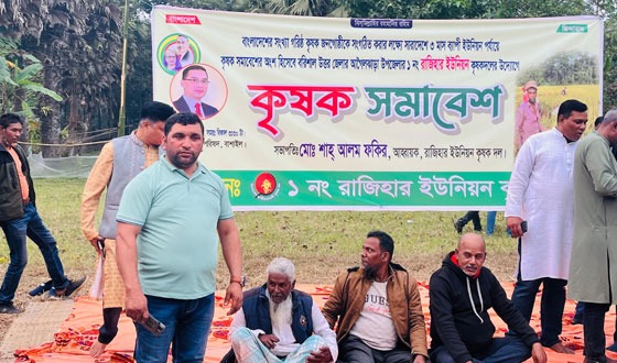 আগৈলঝাড়া রাজিহারে কৃষক দলের কৃষক সমাবেশ অনুষ্ঠিত