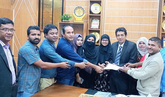 চাঁদপুরে ছাত্রদলের ‘মার্চ ফর জাস্টিস’ কর্মসূচি পালন ও অধ্যক্ষকে স্মারকলিপি