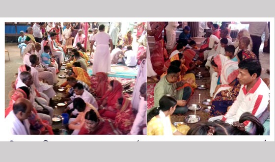 জীবন্ত বাবা ও মায়ের পূজার্চনা