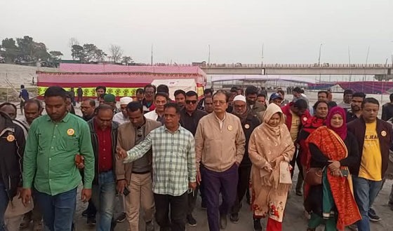 তিস্তা বাঁচাতে তিস্তার চরে ৪৮ ঘন্টার কর্মসূচি শুরু