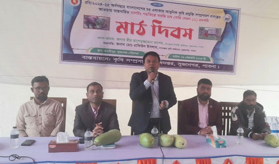 সুজানগরে মাঠ দিবসে নজর কাড়ে ২ কেজির বেশি ওজনের বেগুন