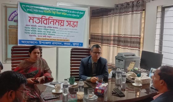 কয়রায় সয়াপ্রোটিন বিস্কুট বিতরন কার্ডক্রমের উপর মতবিনিময় সভা