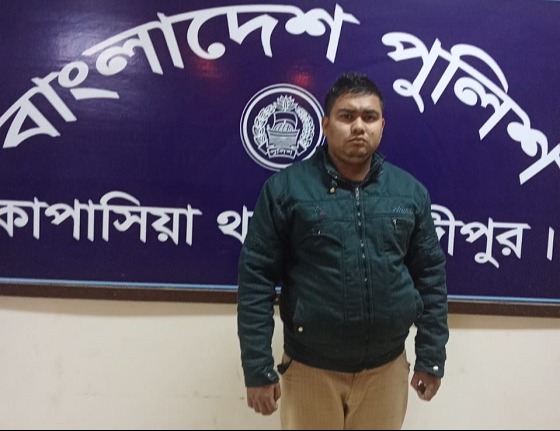 কাপাসিয়ায় ছাত্রলীগ নেতা গ্রেফতার