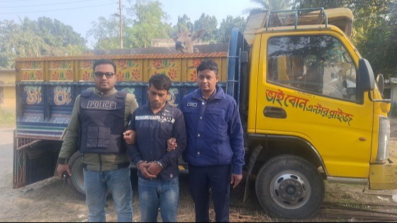 ট্রাক সহ গরু চোর আটক