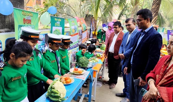 চাঁদপুর ল্যাবরেটরি স্কুলে ব্যতিক্রমী আয়োজনের দেশজ সবজি উৎসব