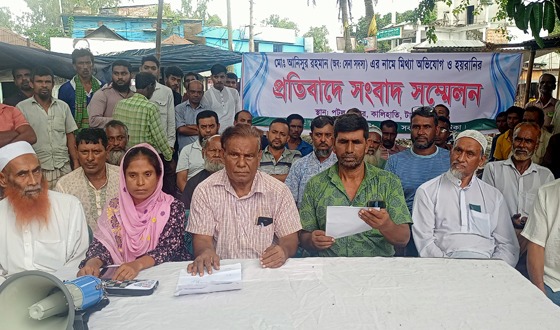কালিহাতীতে মিথ্যা অভিযোগ ও হয়রানির প্রতিবাদে সংবাদ সম্মেলন