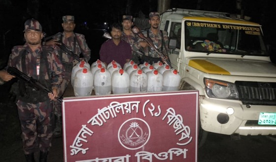 শার্শা সীমান্তে ৪০ লাখ টাকার চিংড়ির রেণু জব্দ, পাচারকারী আটক