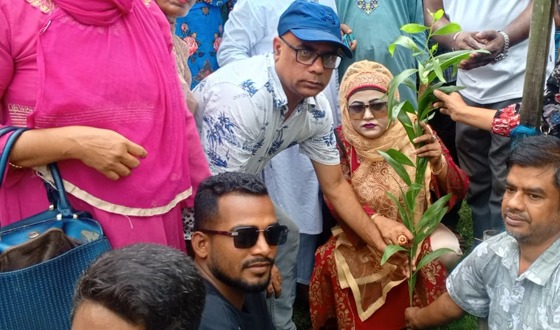 টাঙ্গাইলে বিভিন্ন স্কুল কলেজে বিনামূল্যে গাছের চারা বিতরণ