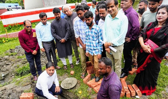 শেরপুরে জুলাই শহিদ স্মৃতিস্তম্ভের নির্মাণ কাজের উদ্বোধন