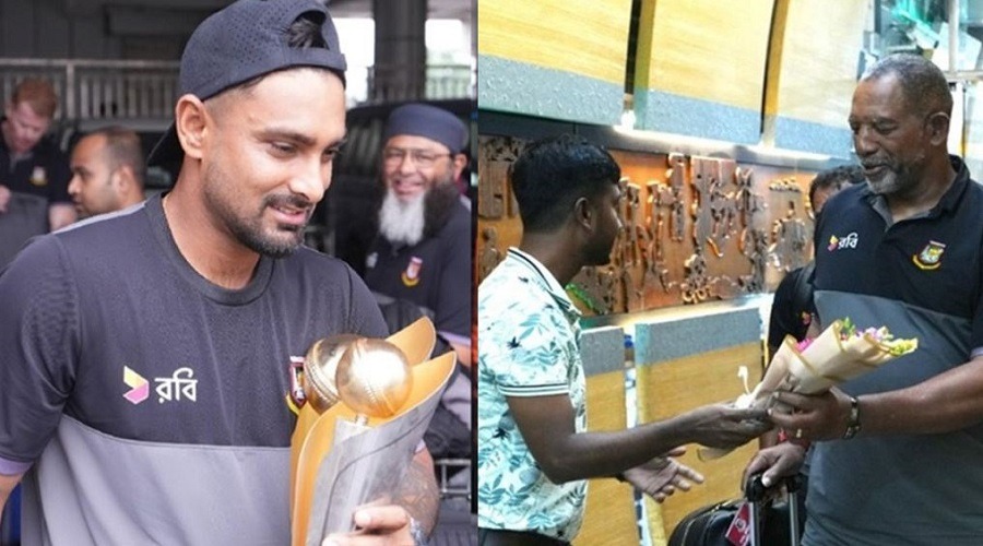 ট্রফি নিয়ে দেশে ফিরলো টাইগাররা