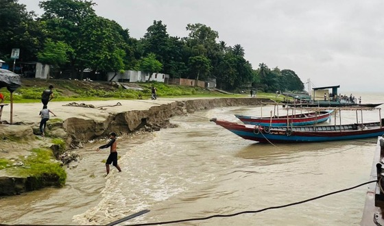 পদ্মার ভাঙ্গনে হারিয়ে যাচ্ছে সুজানগরের শত শত ঘর, ফসলী জমি