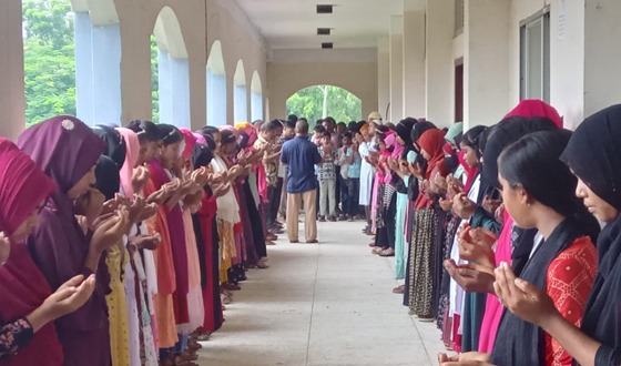 প্রশিক্ষণ নিমান বিধ্বস্ত নিহতদের স্মরণে রাজিবপুরে দোয়া