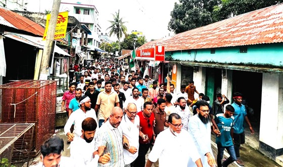বাজিতপুর-নিকলীর ১২ দলীয় জোটের সমন্বয়কের র‌্যালি ও শোভাযাত্রা