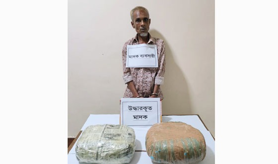 চাঁদপুর শাহরাস্তিতে গাঁজাসহ মাদক ব্যবসায়ী আটক