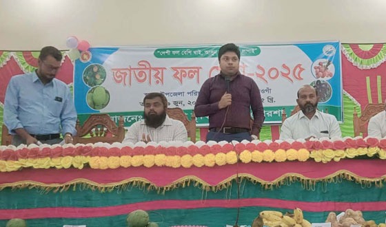পোরশায় জাতীয় ফল মেলা উদ্বোধন