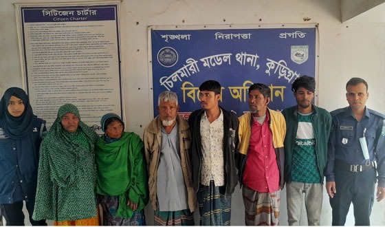 চিলমারীতে পুলিশের অভিযানে গ্রেফতার ৬