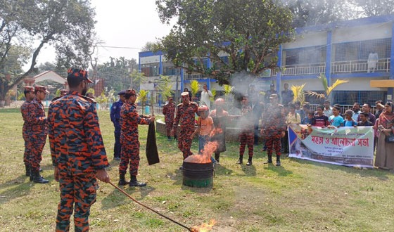 আটোয়ারীতে দুর্যোগ প্রস্তুতি দিবস উপলক্ষে মহড়া