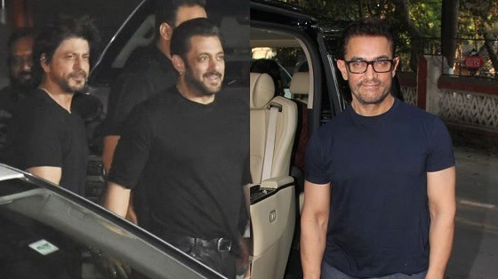 আমির খানের বাড়িতে সালমান-শাহরুখ!