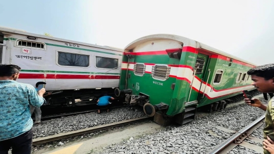 রাজশাহীতে দুই ট্রেনের সংঘর্ষ