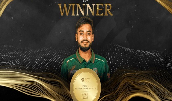 আইসিসির মাসসেরা ক্রিকেটার নির্বাচিত হলেন মিরাজ