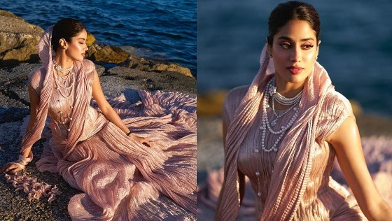 কানের লাল গালিচায় হাঁটলেন জাহ্নবী