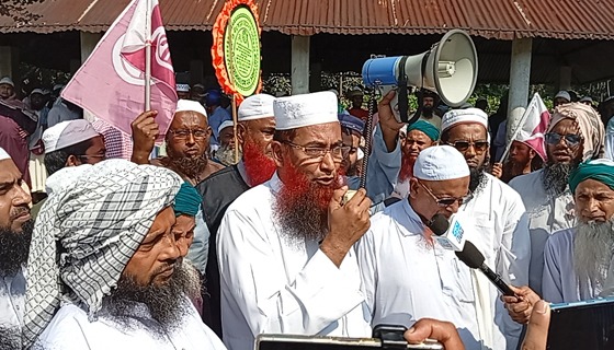 নড়াইল-২ আসনে হাতপাখা মার্কার প্রার্থী মাওলানা তাজুল ইসলামের শোভাযাত্রা