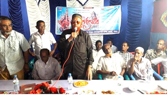 চাটমোহরে জামায়াত প্রার্থীর পূজামন্ডপ পরিদর্শন ও সভা