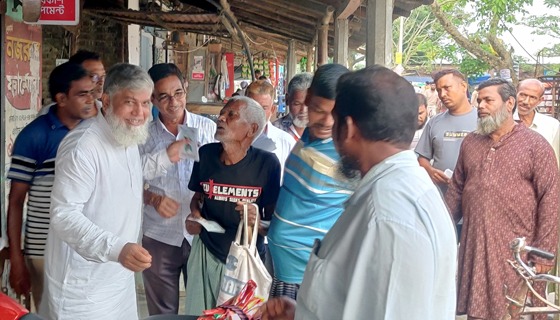 মহাদেবপুরে ধানের শীষের পক্ষে প্রচারণা ও লিফলেট বিতরণ