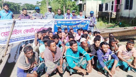 মেঘনায় ৭ দিনে ১২৮ জেলে আটক