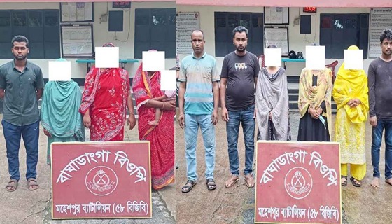 ভারতে প্রবেশের চেষ্টাকালে ১১ বাংলাদেশি আটক