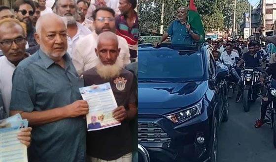 দৌলতপুরের ফিলিপনগর ইউনিয়নে বাচ্চু মোল্লার গণসংযোগ