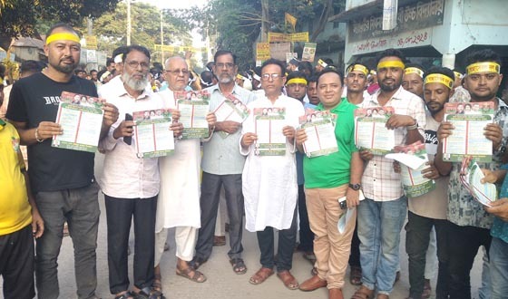 বাজিতপুরে স্বেচ্ছাসেবক দলের গণসংযোগ