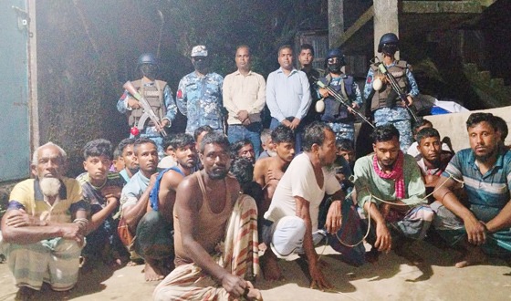 মেঘনায় আটক ২৮ জেলেকে জেল-জরিমানা