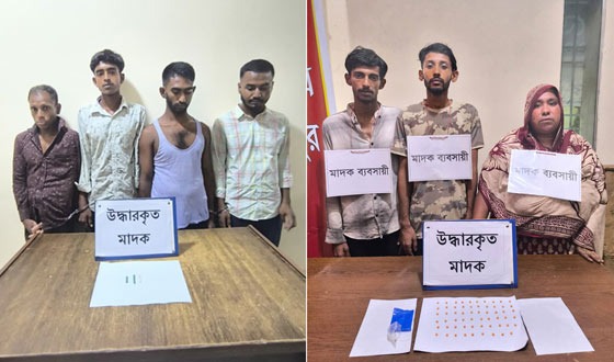 চাঁদপুরে ১১ মাদক কারবারি গ্রেপ্তার ও ফরিদগঞ্জে ২৪টি দেশীয় অস্ত্র উদ্ধার