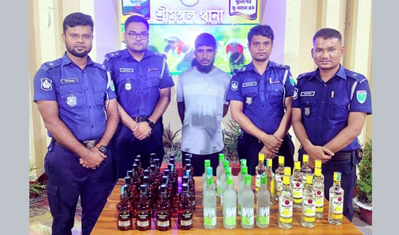 শ্রীমঙ্গলে ৪৬ বোতল বিদেশী মদসহ গ্রেফতার ১