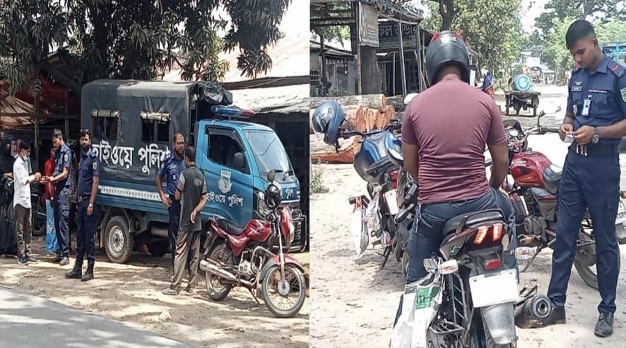 নাভারণ হাইওয়ে পুলিশের বেপরোয়া চাঁদাবাজি, আতংকে পরিবহন শ্রমিক ও সাধারন মানুষ