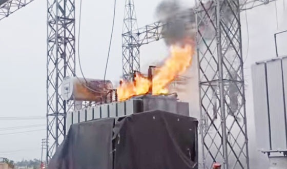 সাতক্ষীরায় গ্রিড স্টেশনে ট্রান্সফরমার বিস্ফোরণ